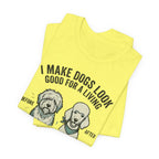 Dog Groomer T‑Shirt – "I Make Dogs Look Good for a Living" Before & After Tee