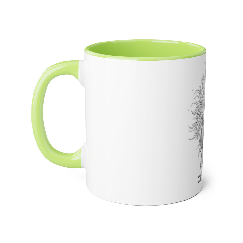 It's Monday Dog Mug — Cute Fluffy Pup Coffee Accent Mug, Funny Workweek Gift