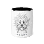 It's Monday Dog Mug — Cute Fluffy Pup Coffee Accent Mug, Funny Workweek Gift