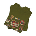 Dog Tattoo Flash T-Shirt — "Loyal Companions & True Friends" Graphic Tee