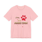 I Love My Maine Coon T-Shirt | Cat Paw Graphic Tee
