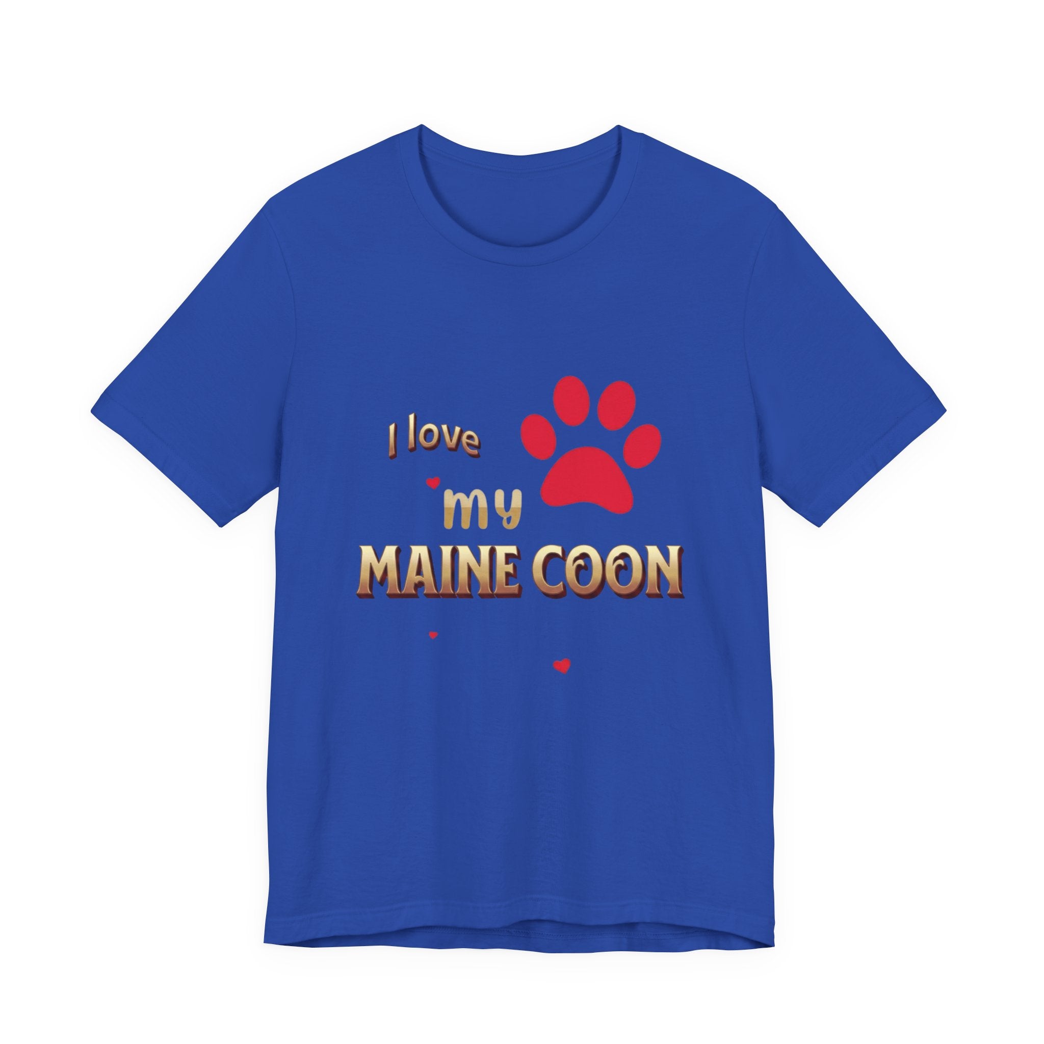 I Love My Maine Coon T-Shirt | Cat Paw Graphic Tee