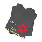 I Love My Maine Coon T-Shirt | Cat Paw Graphic Tee