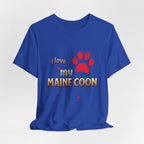I Love My Maine Coon T-Shirt | Cat Paw Graphic Tee
