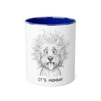 It's Monday Dog Mug — Cute Fluffy Pup Coffee Accent Mug, Funny Workweek Gift