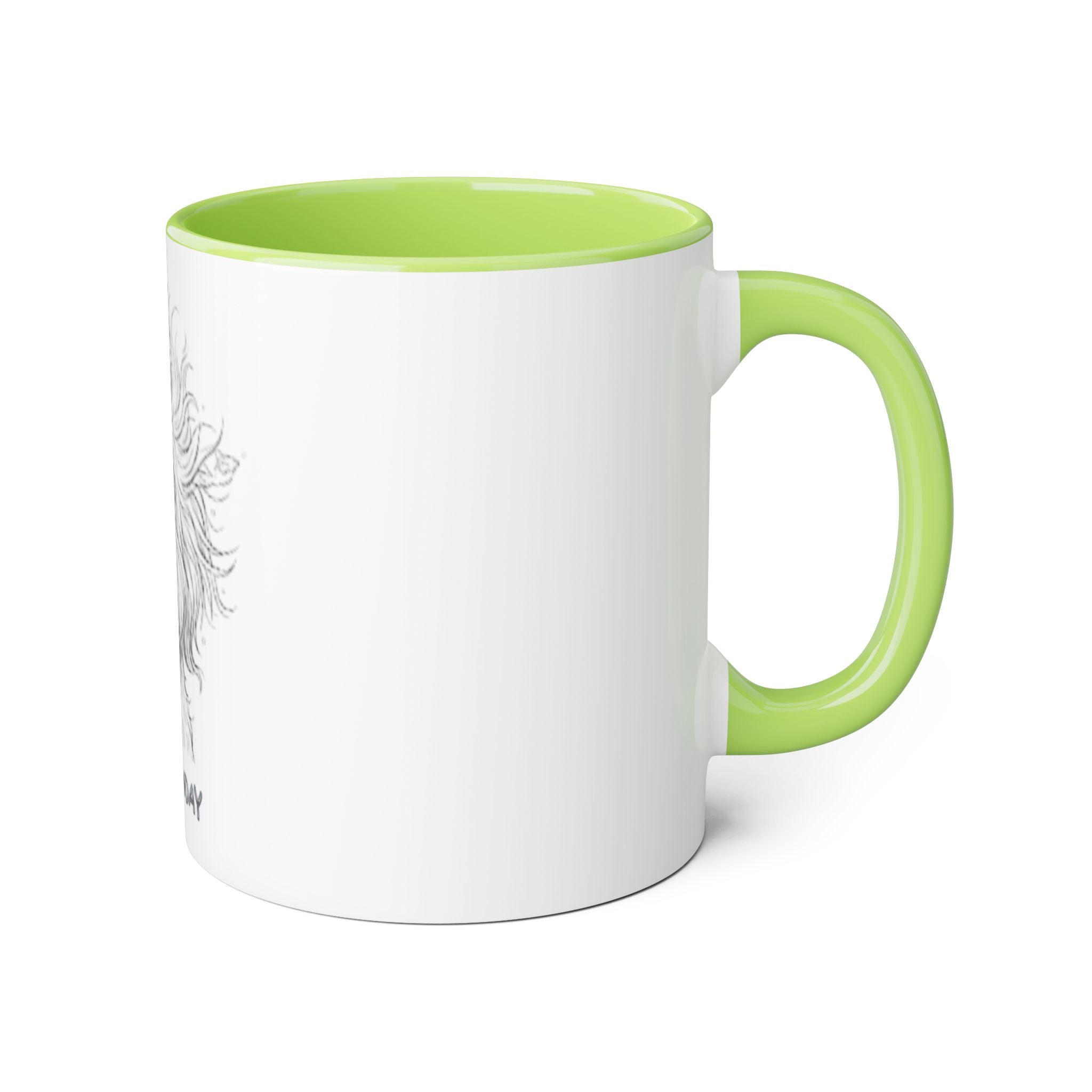 It's Monday Dog Mug — Cute Fluffy Pup Coffee Accent Mug, Funny Workweek Gift