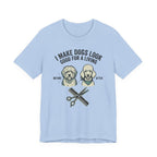 Dog Groomer T‑Shirt – "I Make Dogs Look Good for a Living" Before & After Tee