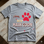 I Love My Main Coon T-Shirt — Maine Coon Cat Lover Paw Tee