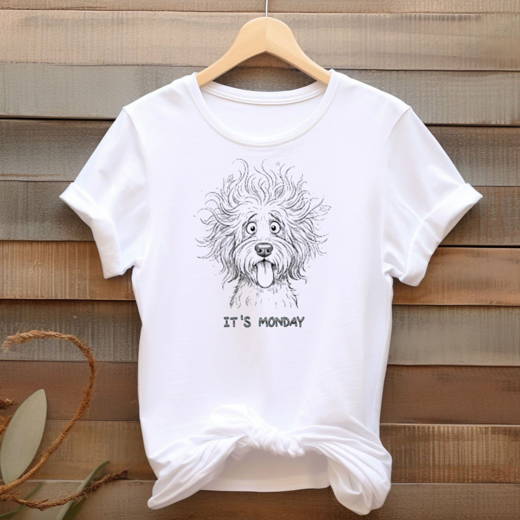 It's Monday Dog T-Shirt — Funny Tired Pup Graphic Tee