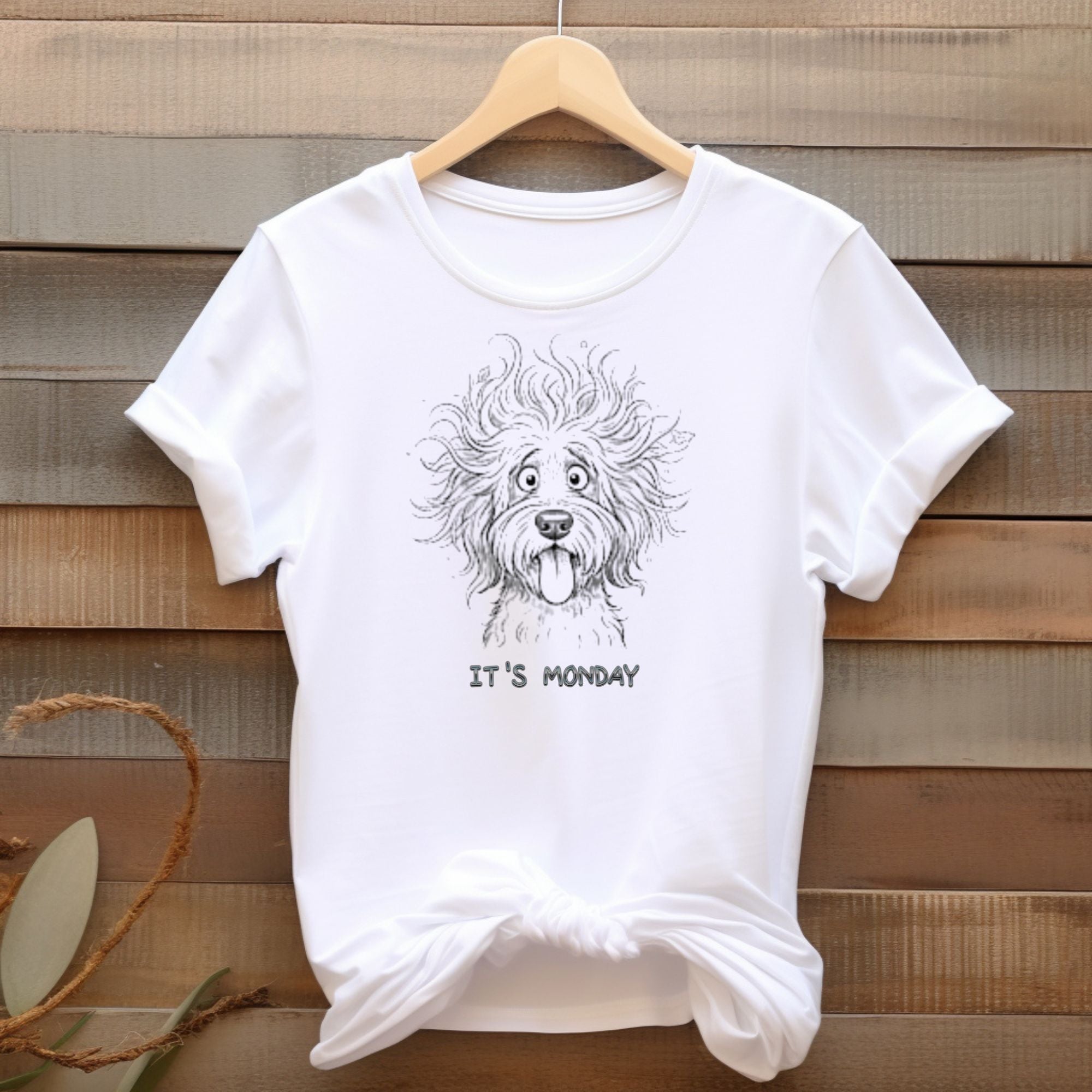 It's Monday Dog T-Shirt — Funny Tired Pup Graphic Tee
