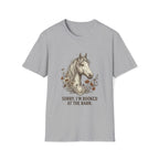 Horse T-Shirt — "Sorry, I'm Booked at the Barn" Graphic Tee for Equestrians
