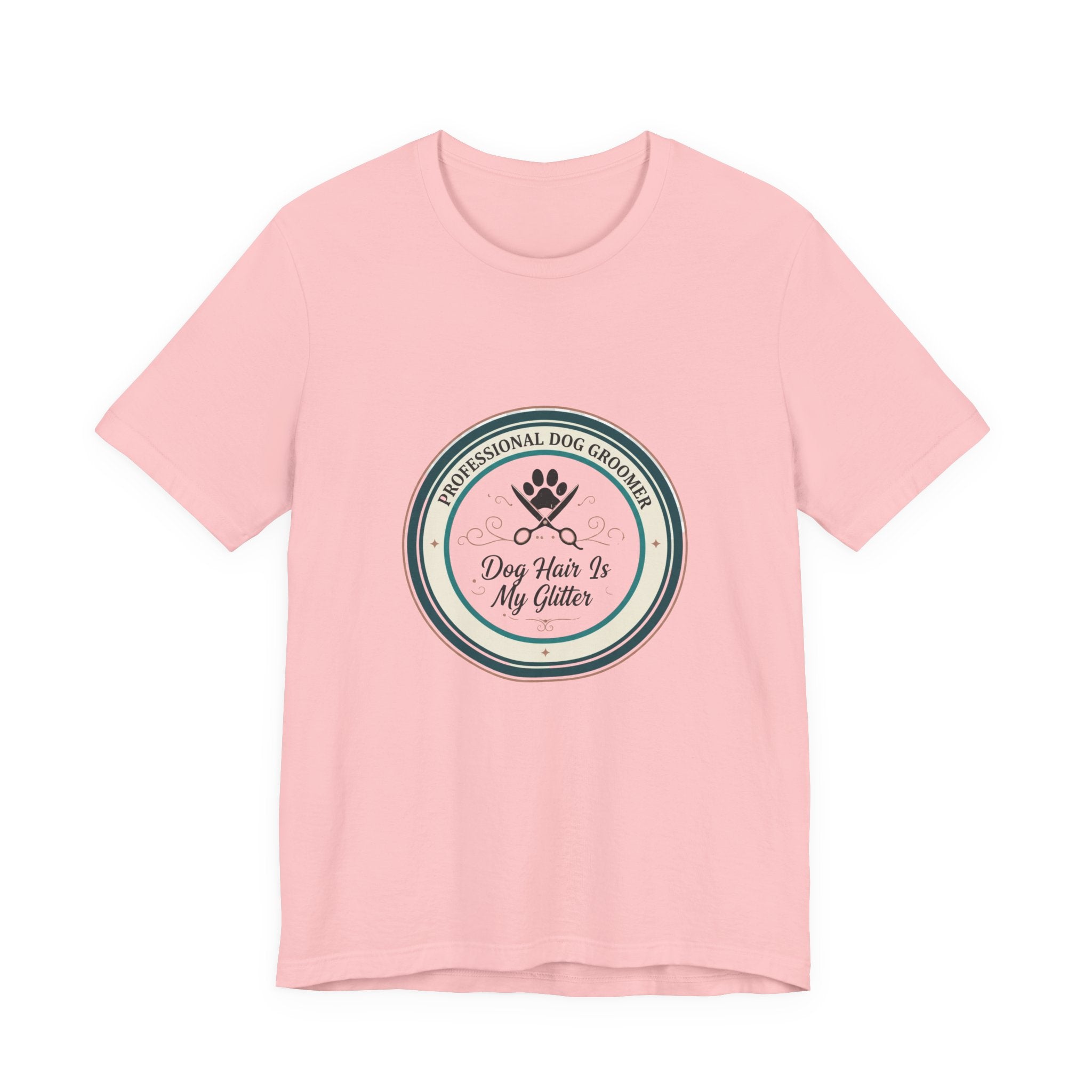 Dog Groomer T-Shirt — "Dog Hair Is My Glitter" Grooming Logo Tee
