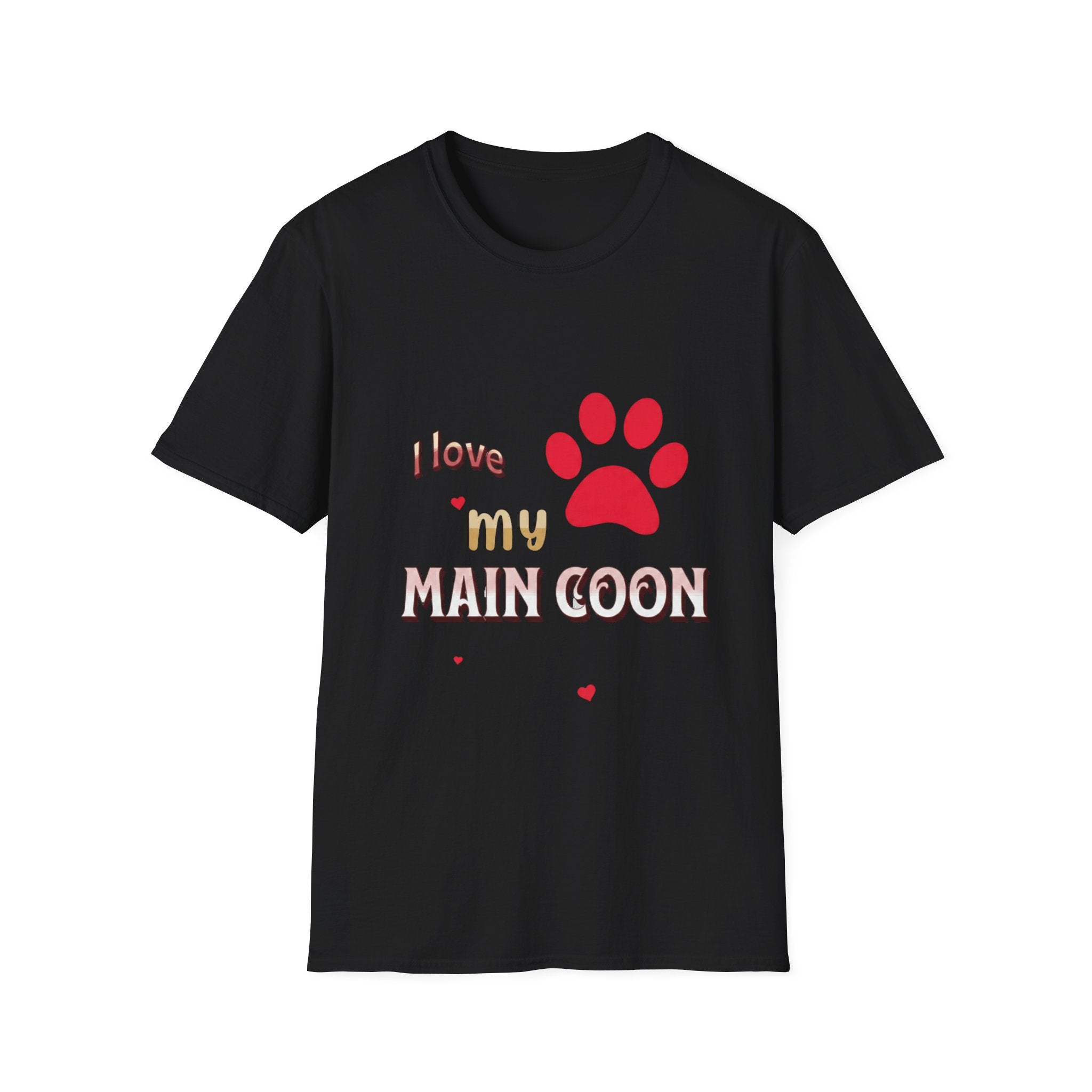 I Love My Main Coon T-Shirt — Maine Coon Cat Lover Paw Tee