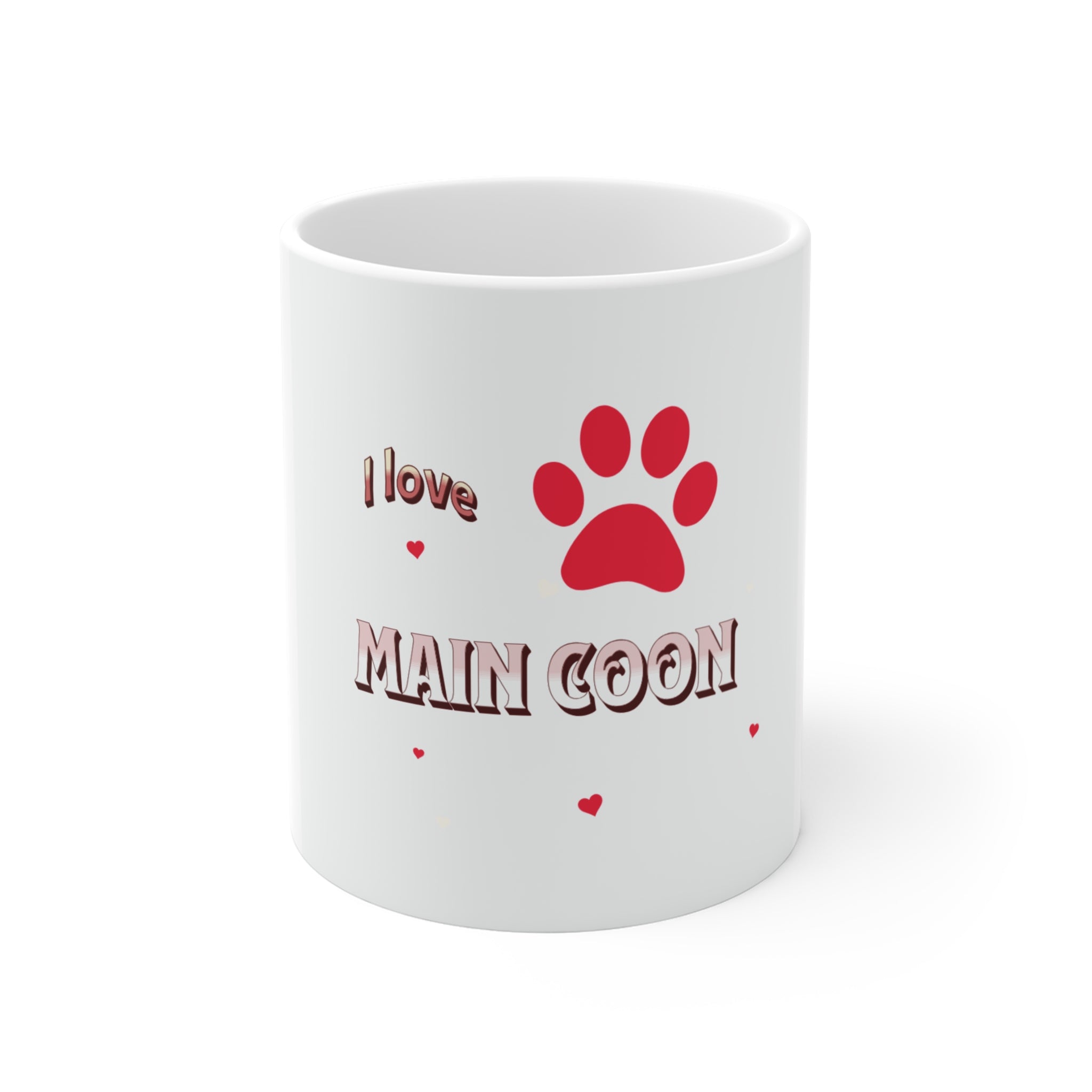 Maine Coon Cat Illustration Mug 11oz | Cute Mainecoon Lover Coffee Cup
