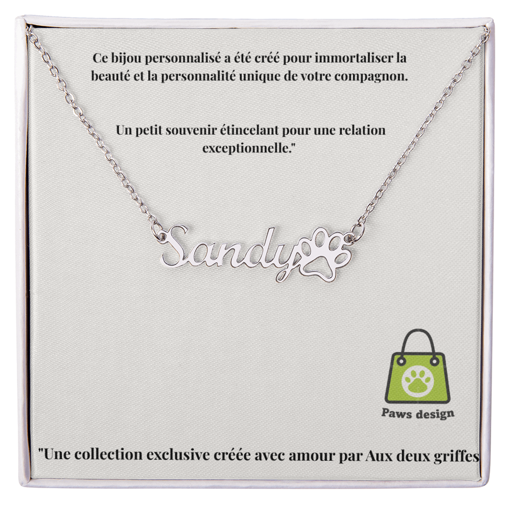 "Collier Signature "Lien Éternel" - Personnalisé avec le nom de votre chien".