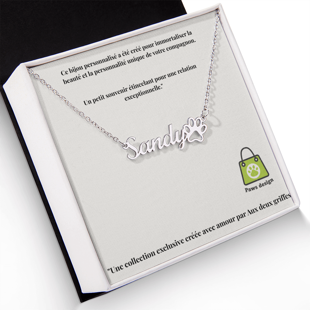 "Collier Signature "Lien Éternel" - Personnalisé avec le nom de votre chien".