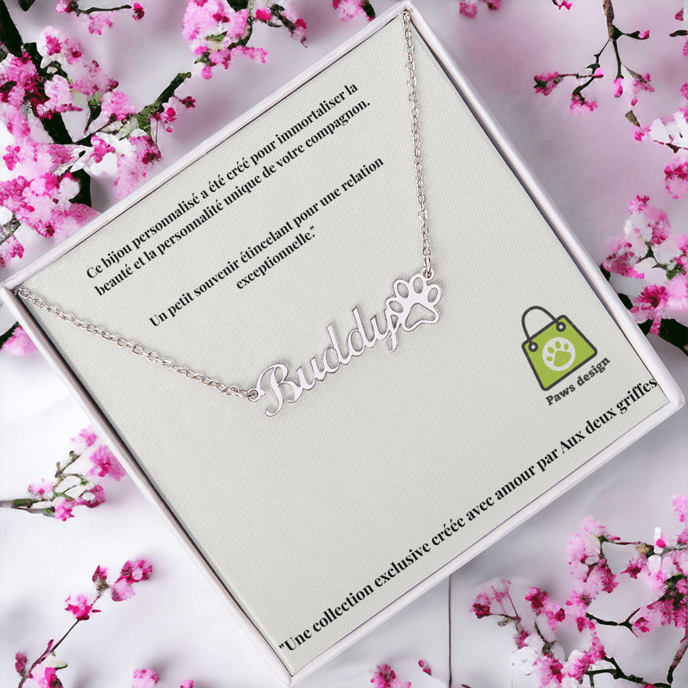 "Collier Signature "Lien Éternel" - Personnalisé avec le nom de votre chien".