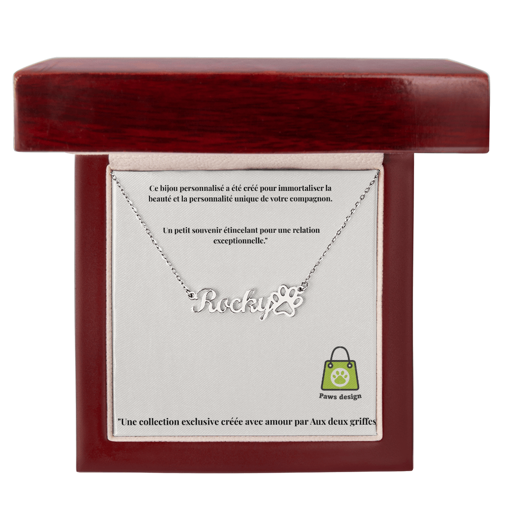 "Collier Signature "Lien Éternel" - Personnalisé avec le nom de votre chien".