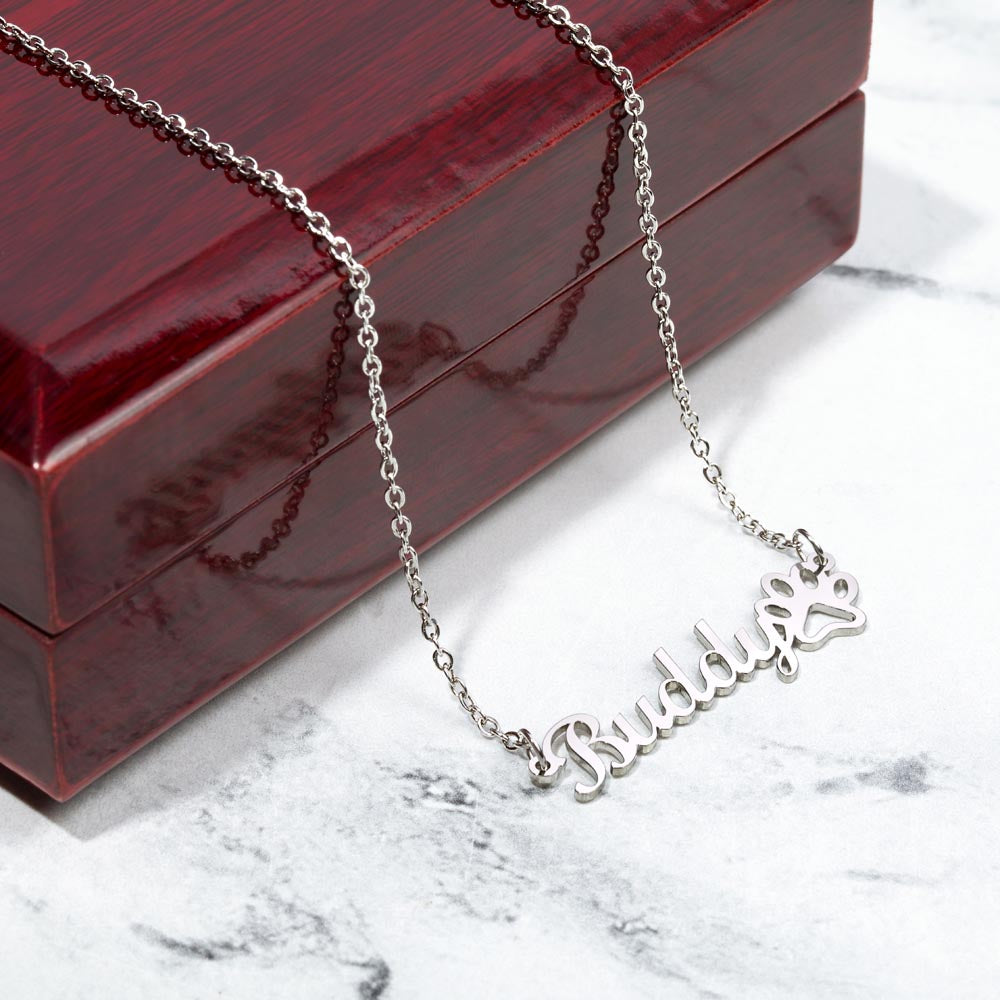 "Collier Signature "Lien Éternel" - Personnalisé avec le nom de votre chien".